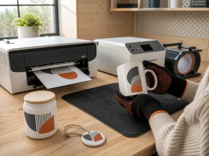 Sublimering og varmepress av profilerte produkter